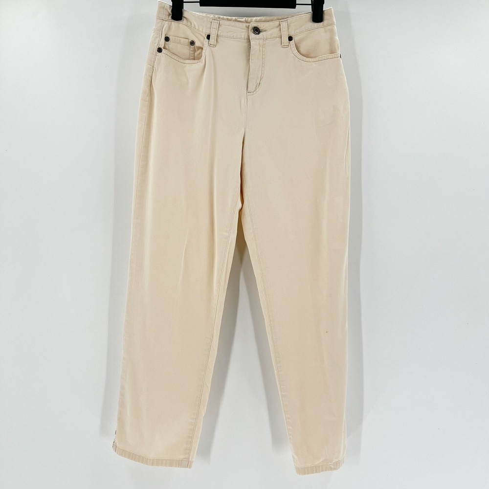 Talbots Chino‎ Pants Womens 4 Beige Excellent Stretch Straight Leg Cotton Q32